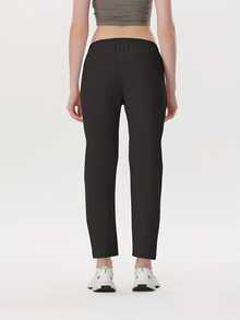 3Pcs Womens Ice Silk Nylon Sports Pants, Zipper Pocket Quick Dry Breathable High Elastic Casual Workout Trousers - 黑色+深灰+淺灰 - 查看 5