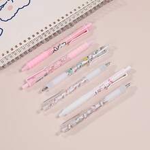Chaodouxiong 6pcs Cartoon Automatic Neutral Pen Set - Cute Student/Office Stationery, Gift Box Packaging, Smooth Writing, Fun Stationery, Exclusive For Stationery Lovers - 6 Pieces Per Box - View 3