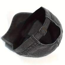 1pc Unisex Solid Color Ponytail Baseball Cap, Washed, Sun Protection, Breathable, Adjustable Size, Versatile New Style, Suitable For Daily Casual Wear And Sunshade - Black - View 4