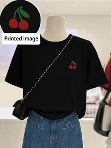 Playera con cuello redondo estilo Urbano para lucir espectacualr . - Negro - Ver 1