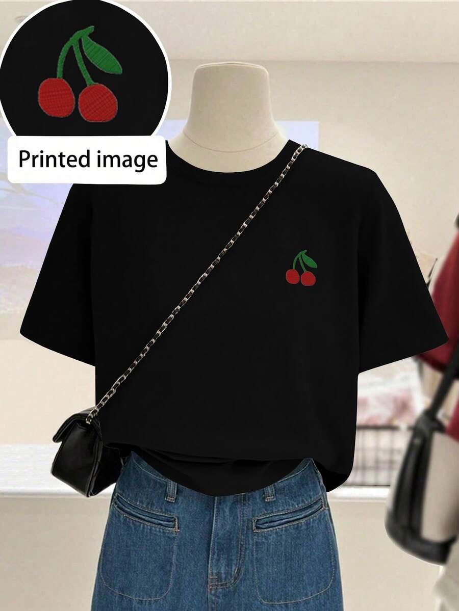 Playera con cuello redondo estilo Urbano para lucir espectacualr . - Negro - Ver 1