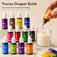 High Concentration 10ml Solid Color Dye, Multi-Purpose Liquid Pigment, Suitable For Candles, Soap, Tie-Dye And Craft Projects - 1 Set - View 6