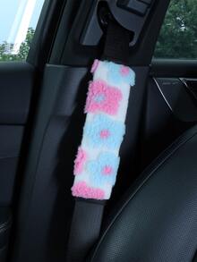毛絨花朵汽車安全帶肩墊，柔軟透氣安全帶保護套，女性汽車配件 - 包邊提花 - 查看 9