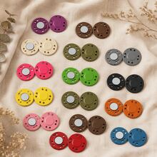 10pcs Colorful Round Magnetic Snap Buttons Set, Sew-On Metal Press Stud Fasteners For Clothes Bags DIY Sewing Accessories Replacement Buckles - 10pcs - View 13