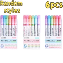 Contour Pen Curved Pen Upgraded Large Capacity, 50% More Ink, Quick-Drying No Smudging, Planner Curved Pattern Pen, Planner Roller Edge Pen, Hand-Drawn Poster Special Pen, Planner Curved Fluorescent Pen, Colorful Wavy Line Pen, Student Highlight Marker Pen, Student Key Point Marker Pen, - A - View 10