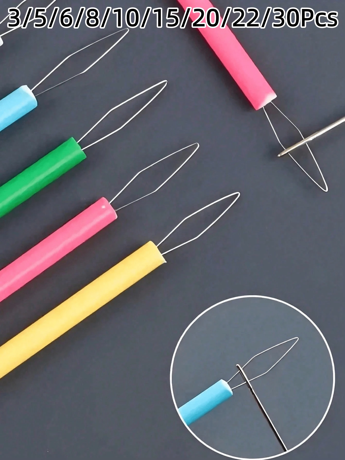 3/5/6/8/10/15/20/22/30Pcs Hand Sewing DIY Auxiliary Tool Quick Threader Multi-Color Optional Sewing Handcraft Needle Threading Auxiliary Accessory
