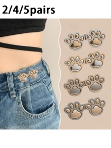 2/4/5 Pairs Cat Claw Cincher Buckle, Seamless Adjustable Waist Cincher, No Sewing No Drilling Required - Multicolor - View 2