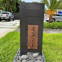 1pc Customized Rusty Metal Address Sign, Outdoor Door Plaque, 2D Printed Faux Rusty Address Plate, Modern Address Sign, Personalized Door Plaque Gift, Iron Material, Wall-Mounted Structure, Customized Welcome Sign | Elegant Door Plaque | Exquisite Design - Multicolor - View 5