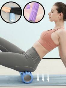 Foam Yoga Massage Roller: Promotes Muscle Relaxation And Enhances Flexibility | Textured Surface Design For Deep Tissue Massage | Suitable For Yoga, Pilates And Various Fitness Activities | Yoga Accessories & Supplies | Textured Roller - Multicolor - View 7