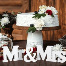 1 Set Elegante Decoración Romántica de Amor Sr. y Sra., Adecuado para Fiesta, Boda, Decoración de Mesa de Registro y Letrero de Decoración Romántica - A - Ver 5