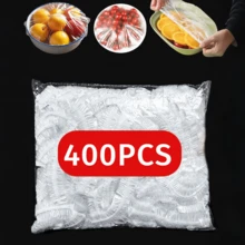 100个/包 一次性食品保鲜膜、淋浴喷头套、多用途收缩袋、一次性鞋套、加厚厨房食品保鲜膜、冰箱食品罩、弹性可拉伸罩 - 彩色 - 查看 17