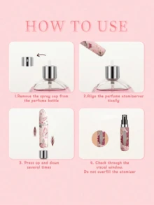 2/1pcs Summer Floral Pendant Perfume Spray Bottle - Refillable Perfume Sprayer With Keychain - Mini Portable Refillable Perfume Or Moisturizing Essence Bottle - Ideal Birthday Or Holiday Gift For Women - Travel Friendly (5ml) - Multicolor - View 9