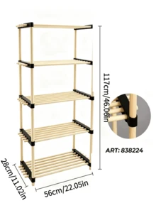 1pc Multi-Layer Multi-Functional Shoe Rack, Home Entrance Storage Shelf, Dormitory Bathroom Balcony Multi-Functional Storage Rack. - Multicolor - View 8