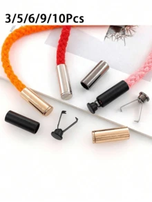 3/5/6/9/10Pcs Metal Bell Cord Clasp Clip Bell Cord Stopper Cap Bell Buckle Hoodie Cap Cord Clothing Buckle - Multicolor - View 13