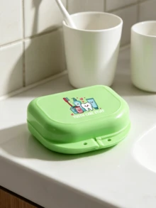Tooth Print Letter Print, 7-Color Braces Retainer Box, Denture Box, Braces Box, Ideal Protective Case For Travel, Home, School, Gym, Camping, Office, Car And Other Occasions, Suitable For Teenagers, Adults, Orthodontic Patients, Braces Wearers, Invisible Aligner Users. - Multicolor - View 14