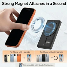 Magnetic Vlog Selfie Monitor Screen Compatible With Iphone 7-17, 1080P Wireless Screen Mirroring, 33ft Range With Remote Control, 180° Rotatable, Rechargeable Dual Power Battery/USB, Phone Accessory For Vlog Live Streaming, Content Creator Travel Gift, Black/White Optional, Selfie, Photography, Tripod - Built-in Speakers - View 3