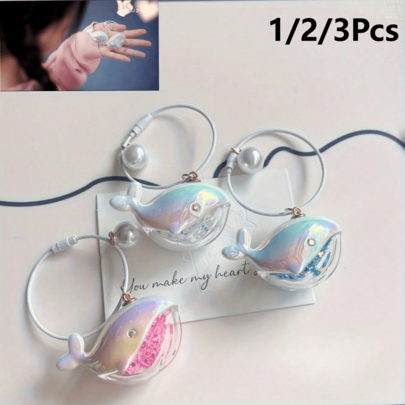 1/2/3Pcs Fun Whale Acrylic Keychain, Cute Cartoon Animal Key Ring, Fashion Bag Charm & Gift For Women, Perfect For Mother's Day, Birthday, Christmas Holiday Presents