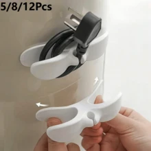 5/8/12入免鑽孔居家廚房電器電源線收納器線材捲線器 - 白色 - 查看 13