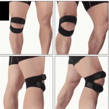 Đai xích bánh kép, băng hỗ trợ xương bánh chè, băng quấn nén đầu gối có lỗ hở, băng bảo vệ đầu gối cho bóng rổ, tennis, đạp xe - Một kích thước phù hợp với tất cả - Xem 5