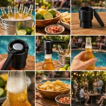 1 Stück 3 Stück Premium 3D gedruckter Flaschenverschluss-Werfer-Öffner, kreatives Bieröffnungs-Gadget für Poolpartys & Heimbar - Übersicht 3