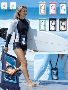 Waterproof Phone Bag, Large Capacity, Suitable For Swimming, Beach And Other Outdoor Activities, Can Store Wallet, Cards And Other Items, Waterproof Design, Suitable For Summer Vacation, Diving, Swimming, Beach And Other Occasions - Double Hook Waterproof Bag - View 12