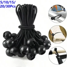 5/10/15/20/30 cái dây thun co giãn chịu lực nặng dùng cho mái che/lều/xe RV, dụng cụ cố định chống gió, dây buộc đa năng điều chỉnh được - màu đen - Xem 13