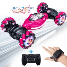 1pc Blue & Red Remote Control Car, 4WD Gesture Control Stunt Car With Lights And Music - Perfect Gift For Kids On Special Occasions, Gesture Remote Control Car, Watch Gesture Sensing Remote Control Stunt Car Toy For Kids, 2.4GHz Hand Remote Control Car With Lights And Music, Off-Road 360° Rotating Remote Control Drift Car Birthday Christmas Gift For Boys And Girls, 4WD Gesture Control Monster Truck - USB Rechargeable - Multicolor - View 10