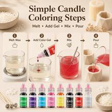 High Concentration 10ml Solid Color Dye, Multi-Purpose Liquid Pigment, Suitable For Candles, Soap, Tie-Dye And Craft Projects - 1 Set - View 7