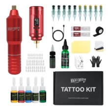 Kit Maquina Inalámbrica Para Tatuar - Rojo - Ver 1