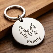 Portable Stainless Steel Pendant, Charm And Keychain, Warm Gift For Father's Day And Mother's Day, Easy And Quick Installation, Essential Accessory For Pet Collars In Pet-Owning Households - Multicolor - View 9