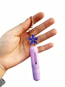 2/1pcs Summer Floral Pendant Perfume Spray Bottle - Refillable Perfume Sprayer With Keychain - Mini Portable Refillable Perfume Or Moisturizing Essence Bottle - Ideal Birthday Or Holiday Gift For Women - Travel Friendly (5ml) - Multicolor - View 7