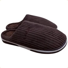 PANTUFA FEMININA CHINELO DE QUARTO COM SOLADO DE BORRACHA TPR REF.: PTF06-149 - Marrom Escuro - Visão 7