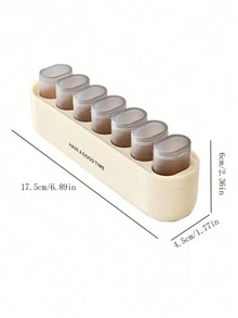 1pc Plastic 7-Day Weekly Pill Box, Large Capacity Pill Organizer Reminder Box, Mini Medication Packaging Box, Portable Travel Pill Box Container, Portable Pill Dispenser Box, Medication Dispensing Box - Multicolor - View 6