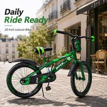 20 Inch Carbon Steel Bicycle, Green Priority Random Delivery, Sports Leisure Pedal Bike, Suitable For Daily Riding/Outdoor Travel/Short Distance Commuting - Multicolor - View 1