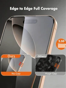 CSDZ 3 Pieces Set Of High-Definition Phone Protective Film Compatible With IPhone 17 17pro 17promax 16 16plus 16pro 16promax 14plus 15promax 13 12mimi 11promax, High Definition Transparent Phone Protective Film, 9H Hardness, Anti Drop And Anti Scratch, Easy To Install, Phone Accessory, Glass Material, Compatible With IPhone 16 Pro Screen Protector, [International Version Instead Of Local Version] - Multicolor - View 5