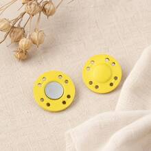 10pcs Colorful Round Magnetic Snap Buttons Set, Sew-On Metal Press Stud Fasteners For Clothes Bags DIY Sewing Accessories Replacement Buckles - 10pcs - View 4