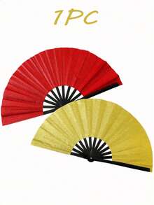 Shiny Hand Fans For Women, Large Party Style Folding Fans, Birthday Theme Performance & Festival Dance Party Gifts, Assorted - Multicolor - View 1