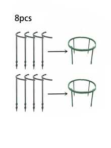 Plastic Semi-Circle Plant Support Rack, Suitable For Potted Plants, Plant Support Frame, Plastic Cage Rack, Indoor/Outdoor Small Plant Support Ring, Garden Floral Support Rack, Plastic Semi-Circle Planter Basket, Climbing Frame, Peony, Suitable For Indoor/Outdoor Small Plants, Semi-Circle Potted Plant Support Rack, Plastic Ring Plant Support - Multiple Styles - View 10