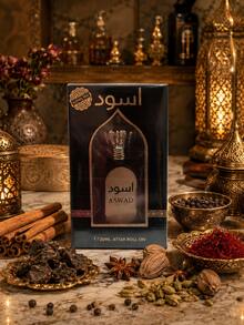 Ard Al Zaafaran Aswad roll-on à l'huile de 20 ml parfum homme intense - Chaud et épicé - Voir 2
