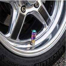 4pcs Dual-Color Crown Style Tire Valve Stem Caps - Plastic Hexagonal Dome Valve Stem Caps, Universal Fit For , , Kawasaki - A - View 4