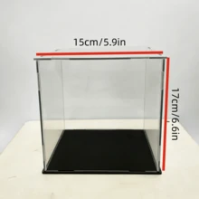 Collectible Display Box, Assembled Transparent Acrylic Box, Glass Display Box Alternative, Used For Displaying Figurines, Home Storage And Toy Organization - Black - View 14