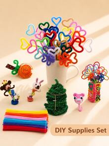 Chenille Stem Pipe Cleaners, Flexible Fuzzy Craft Sticks For DIY Handmade Bouquets, Floral Designs, Art Projects, Party Decorations, Graduation, Wedding & Birthday Gift Making, Back To School, Christmas & Holiday Craft Supplies - Multicolor - View 9