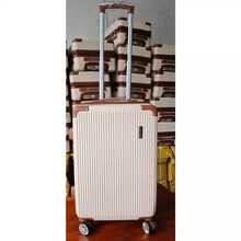 Premium Hard-Board Suitcase | 360° Wheels | Stylish And Durable | Security Lock - Bege com marrom - 查看 2