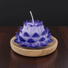 1個蓮花香氛蠟燭，禮物，祈禱蠟燭，混色蓮花形狀，高級家居裝飾，紀念品 - 1PC - 查看 6