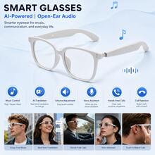 SENBONO AI Translation Smart Glasses, Unisex, Music Playback Control, Hands-Free Calling, Volume Control, Built-In Microphone, Convenient For Listening To Music And Managing Calls, Fashionable Glasses, Suitable For Office, Travel, Wireless Glasses - View 7
