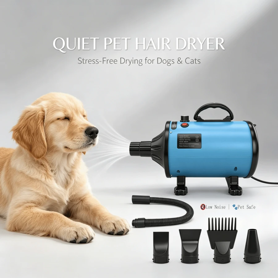 Blue Portable Pet Hair Dryer 2000W Blower For Dog Cat Grooming - EU F Type Plug(220-240V) - View 1