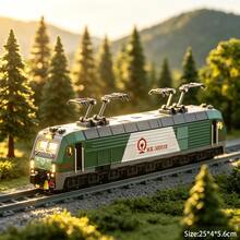 1 pieza Modelo de tren de simulación de escena, hecho de aleación, con sonido y luz simulados, pantógrafo elevable, deslizamiento inercial, adecuado para juguetes infantiles/simulación de escena de tren/construcción DIY/regalos de cumpleaños/colección de entusiastas de trenes - Multicolor - Ver 9
