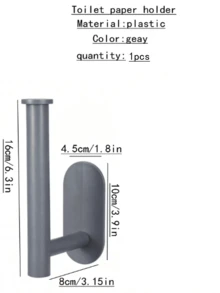 1個/2個/白色/黑色 衛生紙架，自黏式衛生紙捲架免鑽孔壁掛，適用於廚房、浴室、廁所 - 多色 - 查看 17
