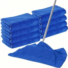 4/8 Paños de limpieza de microfibra ultra suave, reutilizables y lavables, aptos para trapear, limpiar pisos, ventanas, de estilo moderno, de material no tejido, de secado rápido - Gris - Ver 14