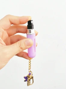 2/1pcs Summer Floral Pendant Perfume Spray Bottle - Refillable Perfume Sprayer With Keychain - Mini Portable Refillable Perfume Or Moisturizing Essence Bottle - Ideal Birthday Or Holiday Gift For Women - Travel Friendly (5ml) - Multicolor - View 4